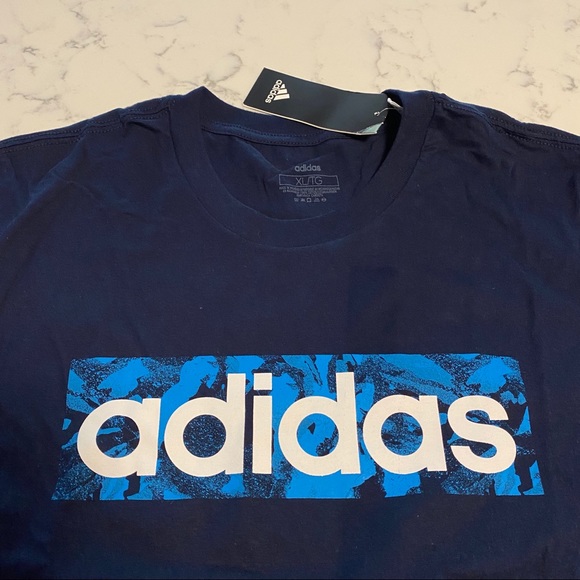 Adidas Men's Graphic T-Shirt Tee - Blue - Picture 4 of 8